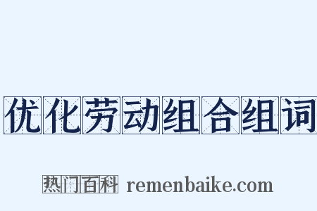 优化劳动组合组词是什么意思的图片